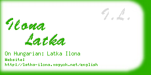 ilona latka business card